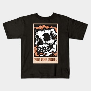 Fire and skull Kids T-Shirt